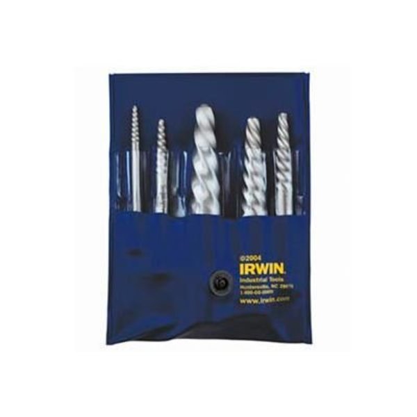 Irwin Spiral Flute Screw Extractors-535/524 Series Set-5 Pc. Set (1-5)-Carded 53535
